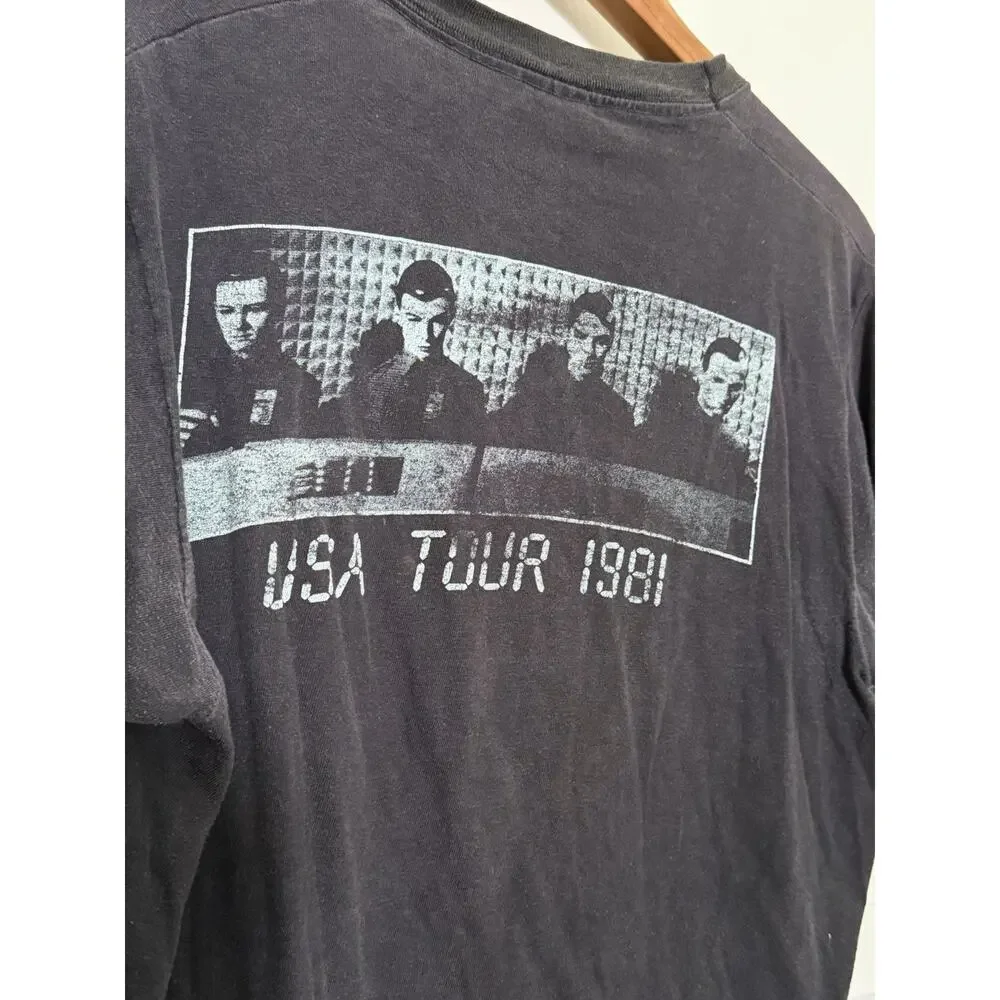 Kraftwerk Computer World Black Cotton T Shirt‎ 1981 USA Tour Vintage Original